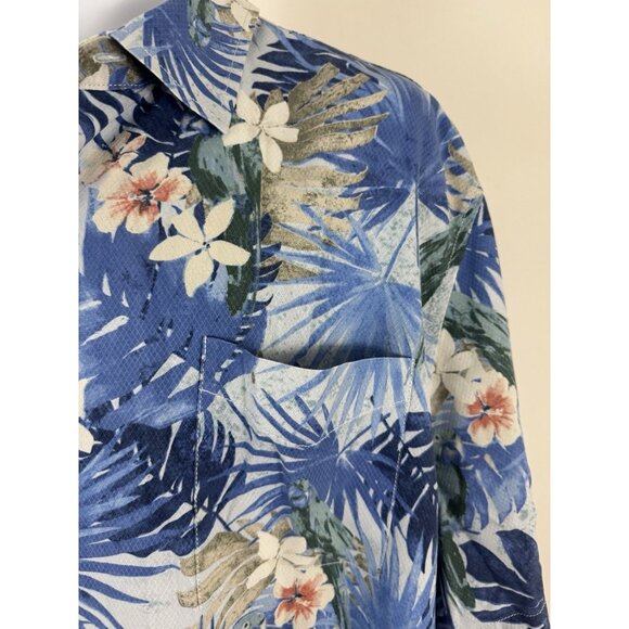 TOMMY BAHAMA Men's Blue/Multi Silk Short Sleeve Hawaiian Shirt Sz XXL - Picture 3 of 6